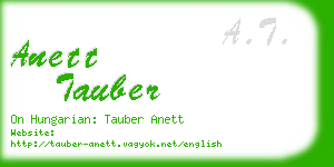 anett tauber business card